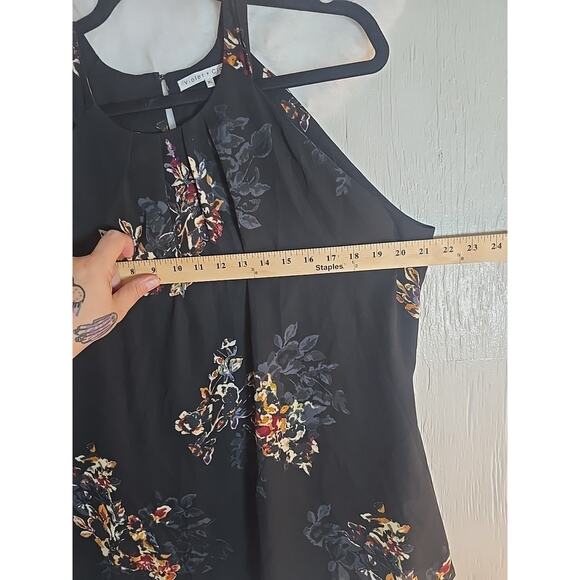 Violet + Claire Plus XL Blouse Blue Floral Chiffon Work Office Business Winter - Picture 6 of 7